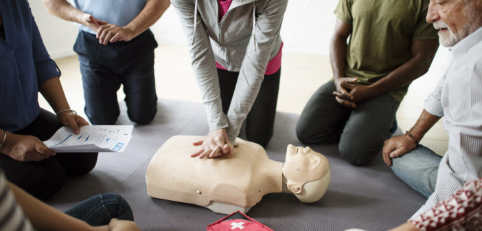 CPR First Aid Training Concept